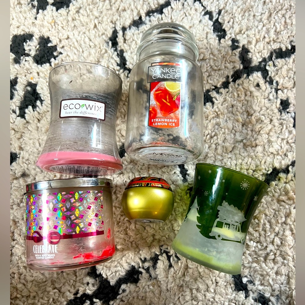 5 Empty Candy Jars